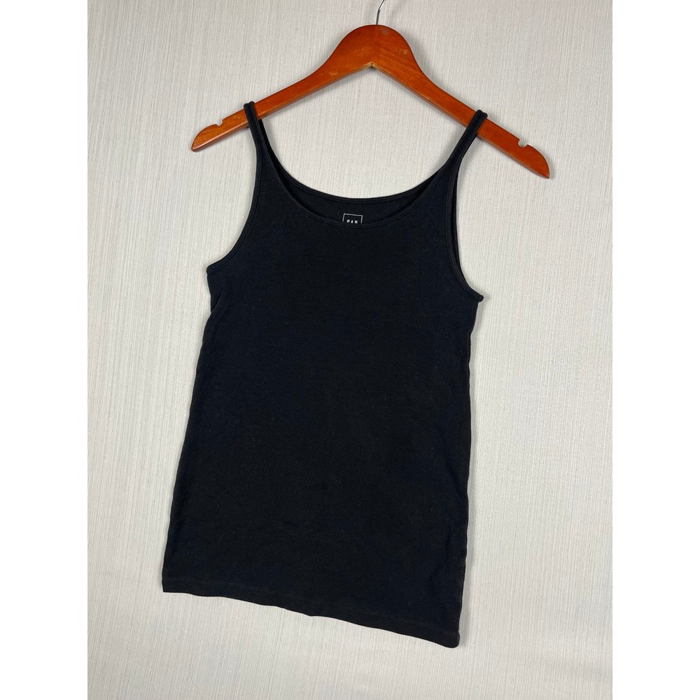 GAP Pima Cotton Cami Womens M True Black Scoop Neck Basic Modal Tank